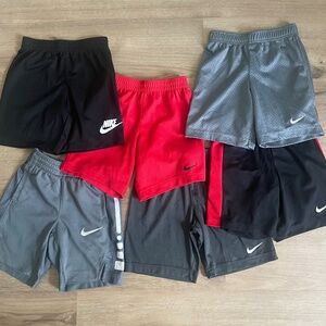 Bundle of six pairs of Nike boys athletic shorts size 6